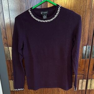 C by Bloomingdales
Rhinestone Trimmed Cashmere